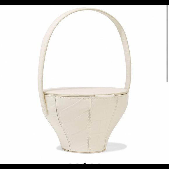 Staud Alice Croc-Effect Leather Bucket Bag